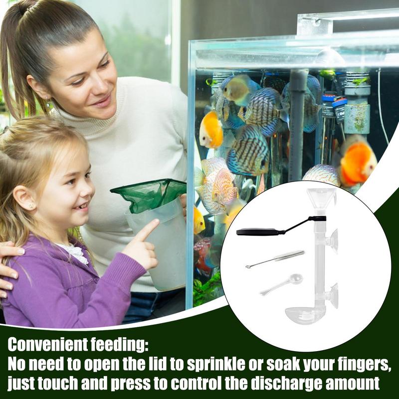 Aquarium Fish Tank Feeder Pipe Directional Telescopic Suction Cup Clear Dispenser For Vacation Shrimp Turtle Feeding Home Pond