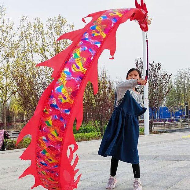 Разноцветные детские фитнес-танцевальные ленты - Уличные качели-драконы для веселья 1.5 meters