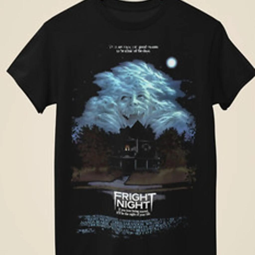 Fright Night Film Schwarzes T Shirt GrE S 5xl Baumwolle Vintage Unisex Comfortable Stylish Soft Fashion Slightly