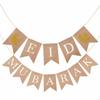 Celestial Moon Burlap Pennant Banner, Party Hanging Flag, Event Decor