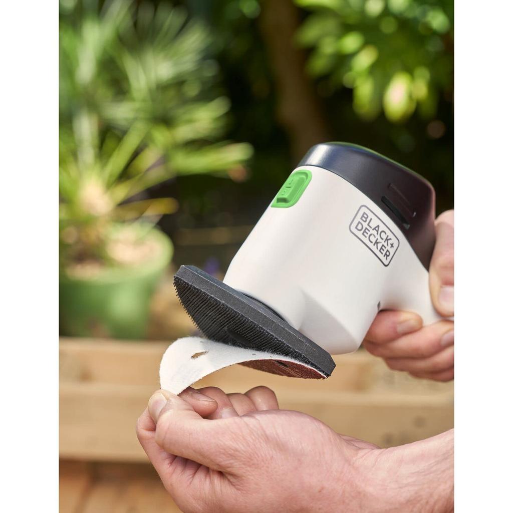 Reviva Cordless Made with Recycled Power Sanding Sustainable SDG BLACK+DECKER Sander, 10.8V, Materials, Tool, Tool, Dust-Proof Switch, DIY,