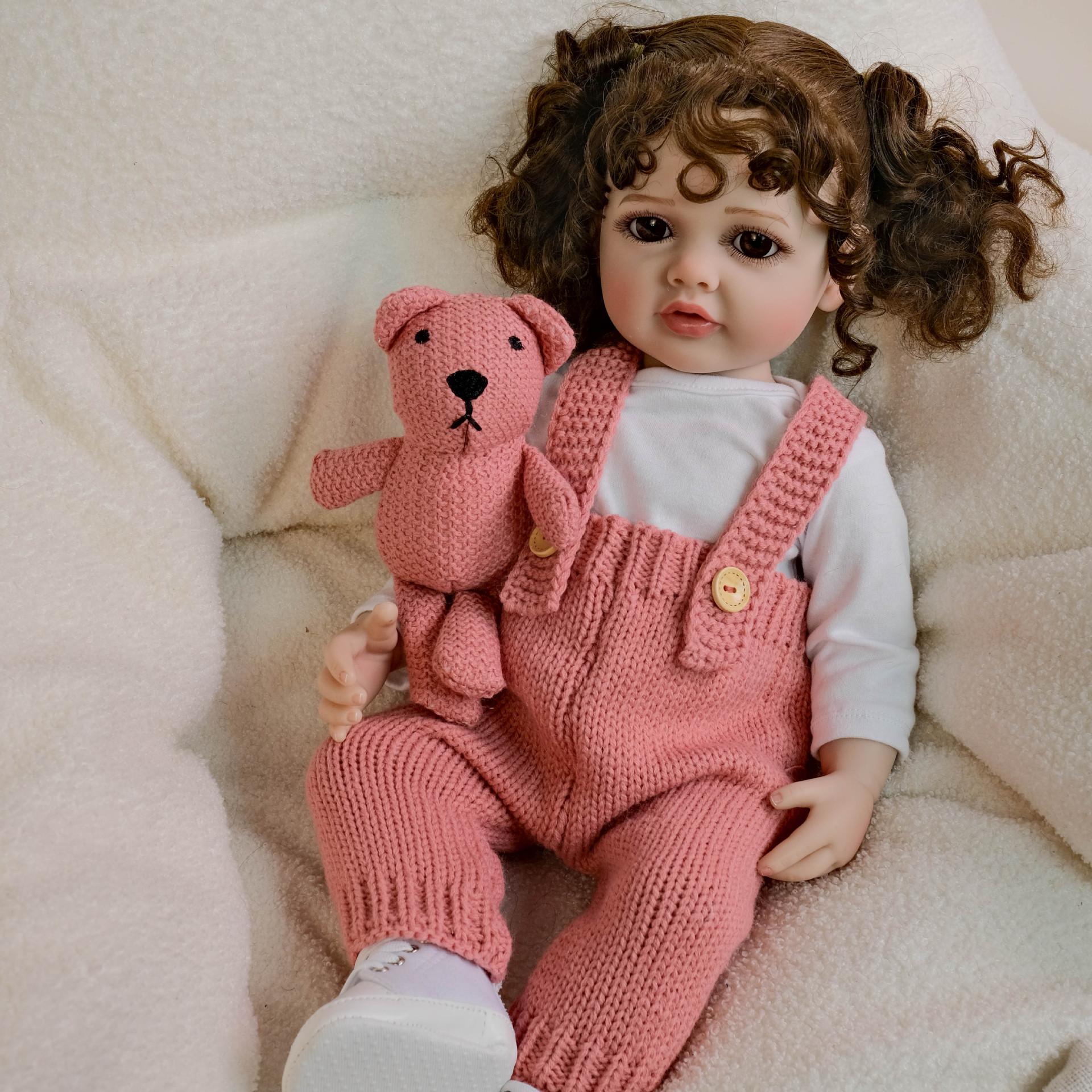 

NPK 55 см Полностью резиновый кукла-младенец Бетти для симуляции реборна, поставка для трансграничной электронной коммерции 55cm розовый