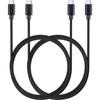 USB-C To USB-C Cable Compatible with iPhone 16 Pro, iPhone 16 Pro Max, iPhone 16, iPhone 16e, iPhone 16 Plus - Black 1M
