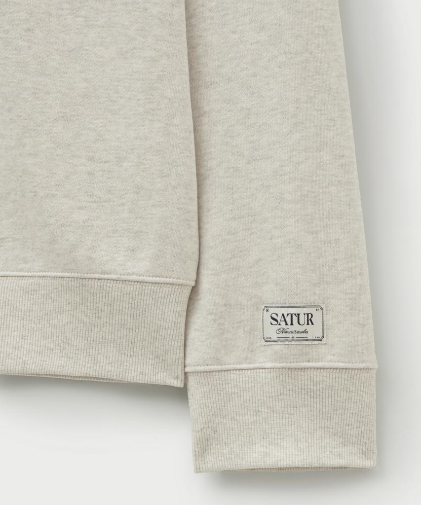 Seteo Classic Logo Sweatshirt Melange Ivory