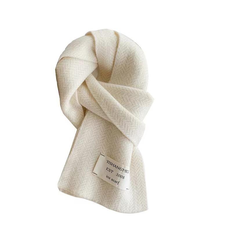 Herringbone scarf women's winter Korean version cute fashion versatile Japanese autumn new knitted wool circumference
