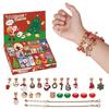 Christmas Advent Calendar DIY Jewelry Making Kit 24 Days DIY Snowflake Santa Claus Bracelet Hand Jewelry Surprise Box Gift New