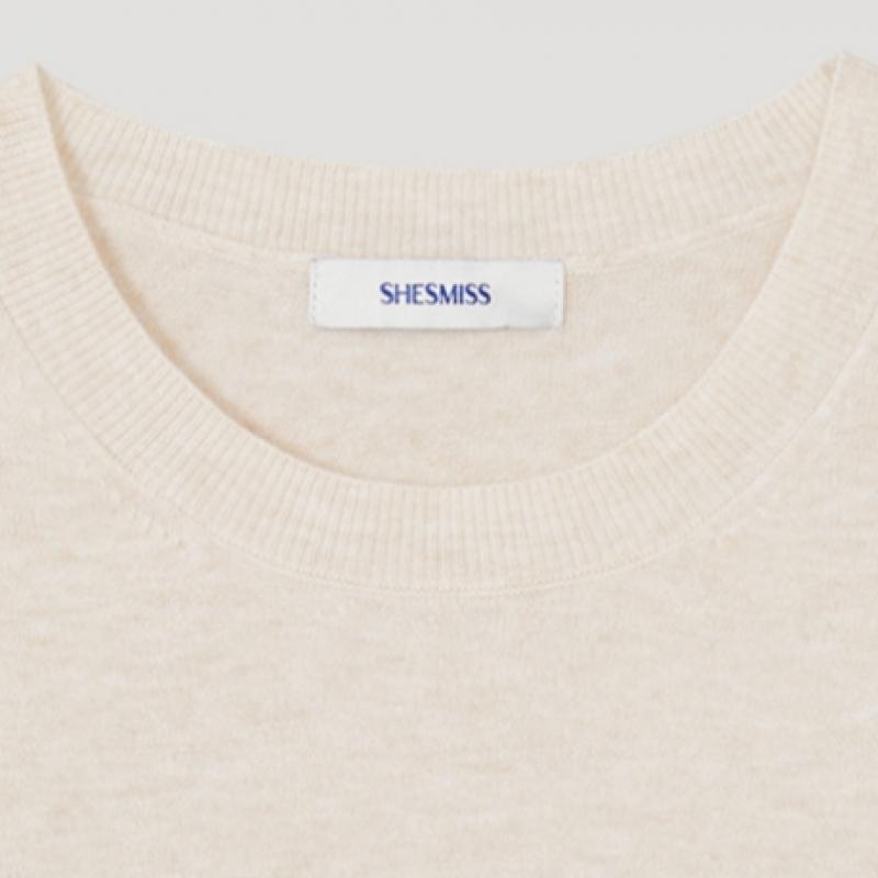  She S miSS  Round Neck Half Sleeve Knit SSkpop12600 Ot