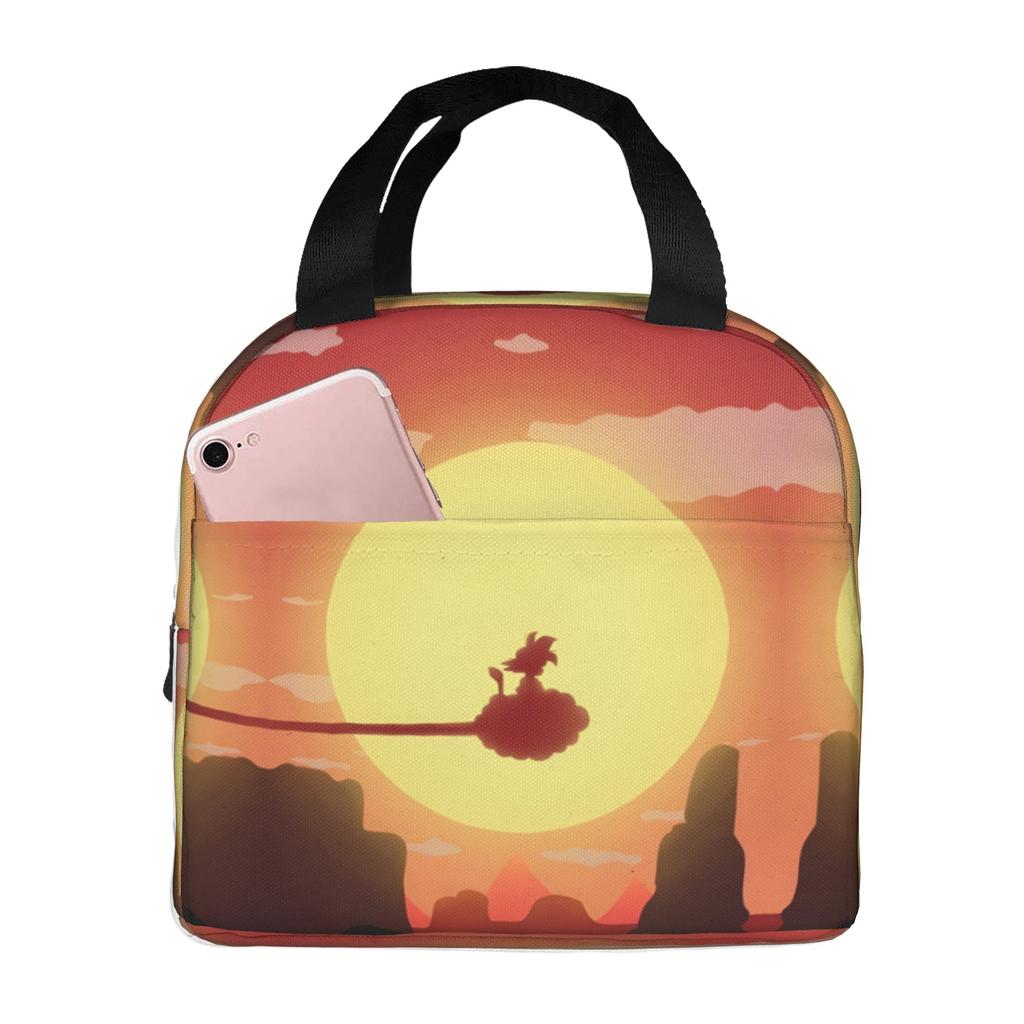 Custom DBZ Dragons Goku Ball Thermal Insulated Lunch Bag Women Men Warrior Resuable Lunch Tote for Outdoor Camping Travel