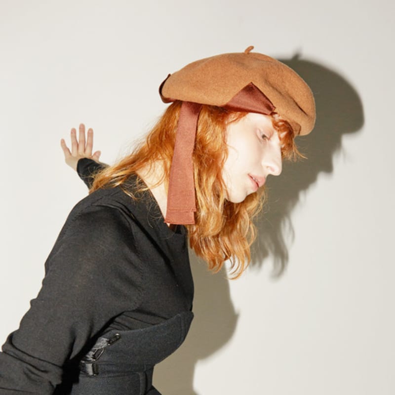 ACONTT Wool Jersey Ribbon Beret -CA