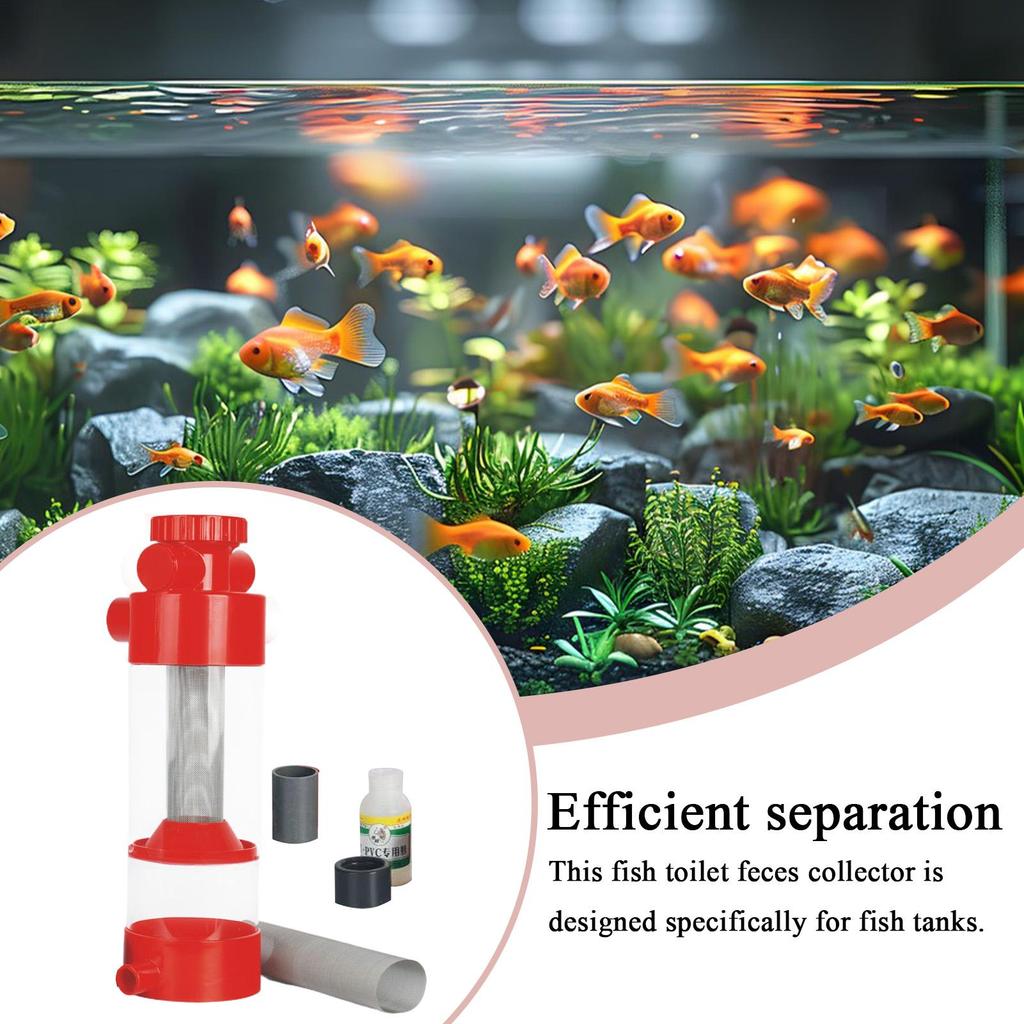 Fischabfall-Sammler Fischabfall-Reiniger Filter Externer Separator Reinigungswerkzeug Für Zuchtbecken Betta Garnelen Wartung