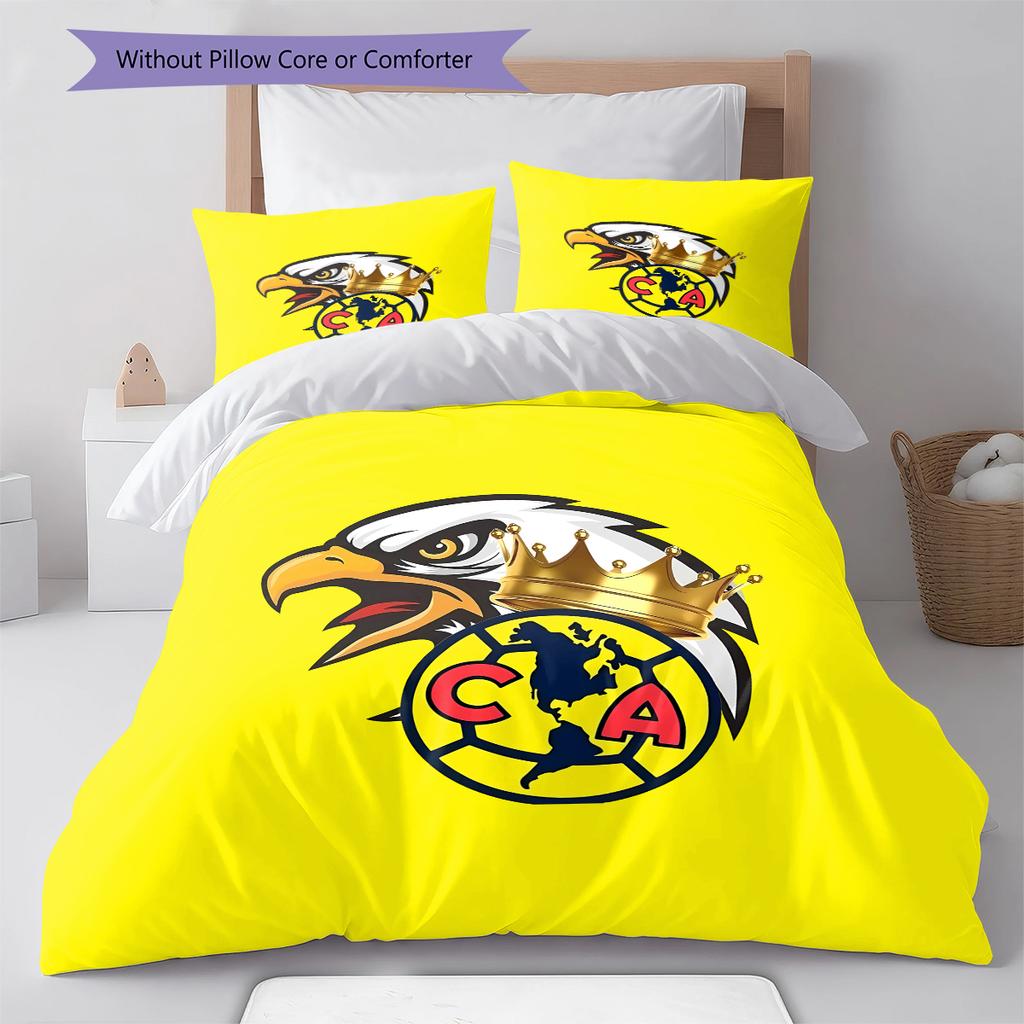 America Football Club Pattern Bedding,Quilt Set Quilt Cover Pillowcase Home Birthday Gift (1 * duvet cover + 2 * pillowcase, without core)