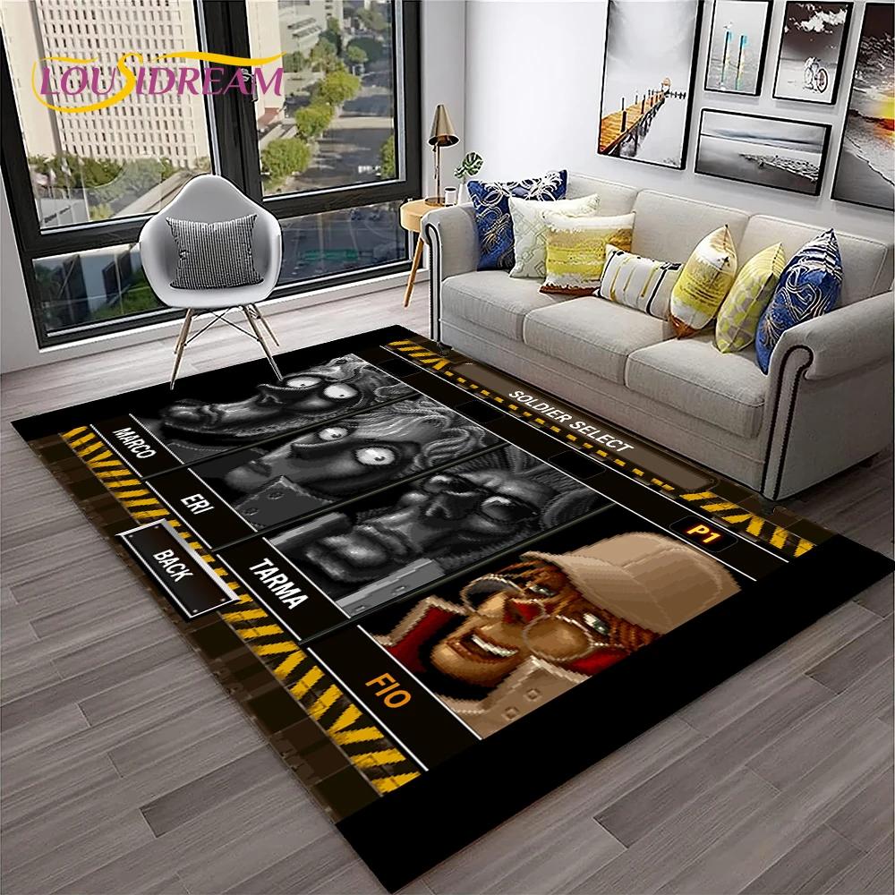 Cartoon Metal Slug Gamer Retro Game Carpet Rug for Home Living Room Bedroom Sofa Doormat Decor,kids Area Rug Non-slip Floor Mat