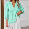 Blusa de Mujer con Lunares Mangas Abullonadas Corte Holgado