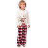 Elk Print Parent-Child Christmas Pajamas Set - Long Sleeve Autumn/Winter Family Homewear KTB