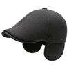 Autumn and Winter New Men's Peaked Cap, Dad and Grandpa Outdoor Travel Thickened Warm Ear Protector Forward Hat