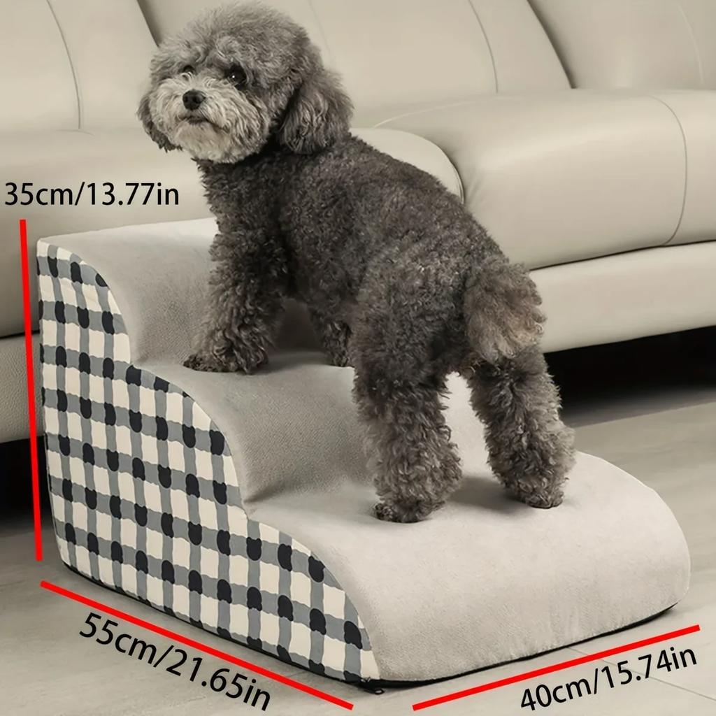 Pet Ramp High Density Foam Dog Secure Stairs Dog Gate Non-Slip Pet Steps for Older Dogs Pet with Joint Pain Sofa Bed Ladder
