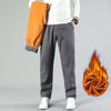 Big Size Men's Autumn Winter Pants Fleece Lining Cotton Trousers Men Loose Fit Many Pockets Long Pants 5XL Classic Pants