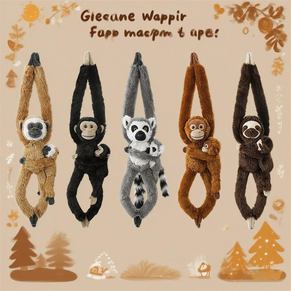 Plush Toys, Monkey Plush Toys, Children's Gifts, Hanging