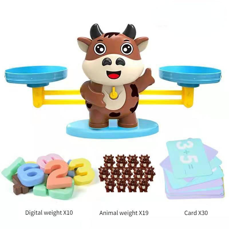 Balance Math Game Educational Toys  Learning Material Counting Toys - Fun Scale Balancing Toy Set for Boys Girls Xmas Gift