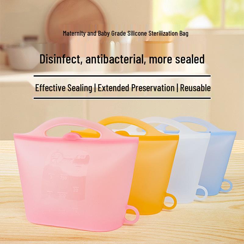 Silicone Microwave Steam Sterilization Bag for Baby Bottles, Pumps & Pacifiers