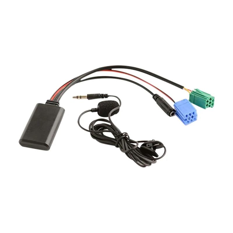 Car Bluetooth 5.0 Music Receiver Aux Wired Microphone Hands-Free Phone Free Call Adapter for Renault CD Player