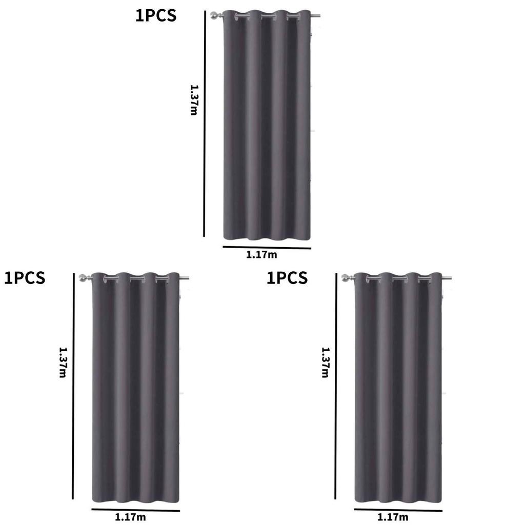 Wholesale Cross-border Full Blackout Fabric Solid Color Balcony Sunscreen Insulation Outdoor Waterproof Window Curtain Finished Punching Curtain