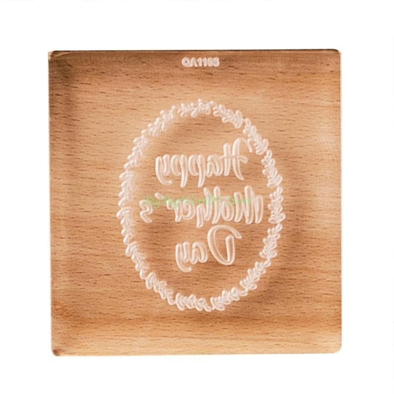 24TE Acrylic Cookie Embosser Mold Mothers' Day Cake Stencil Fondant Stamp Mold