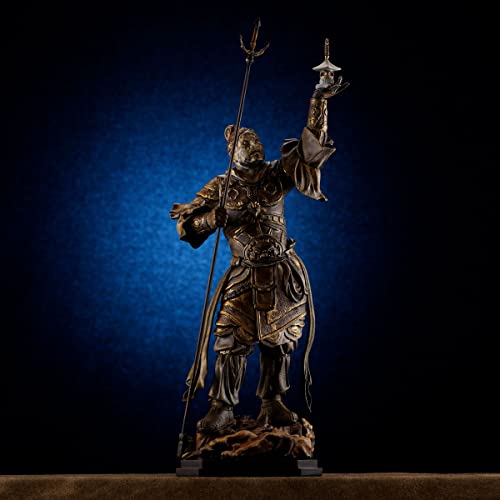 Kaiyodo Artpla ART PLA Four Heavenly Kings Statue, Tamonten, Approximately 160mm Tall, Non-Scale, Unpainted, Unassembled Plastic Model Kit AP009