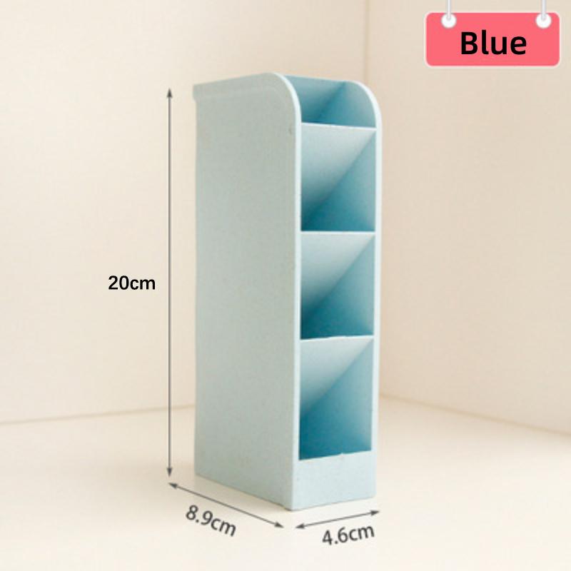 Colorful Multi-Layer Pen Holder Oblique Insertion Desktop Pencil Cosmetic Brush Storage Holder For Home School Office Stationery