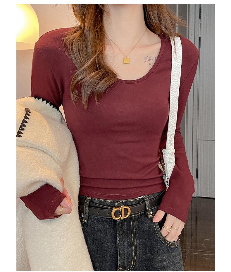 Women's Modal V-Neck Slim Fit Long Sleeve Top - Autumn/Winter Design