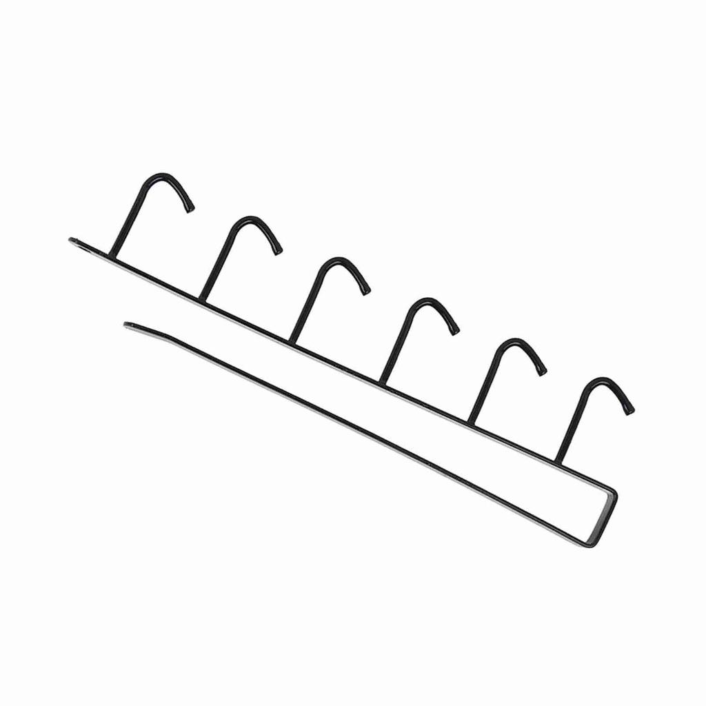 Multifunction Kitchen Storage Rack Cupboard Shelf Hanging Hook  Wardrobe Organizer Holder Black
