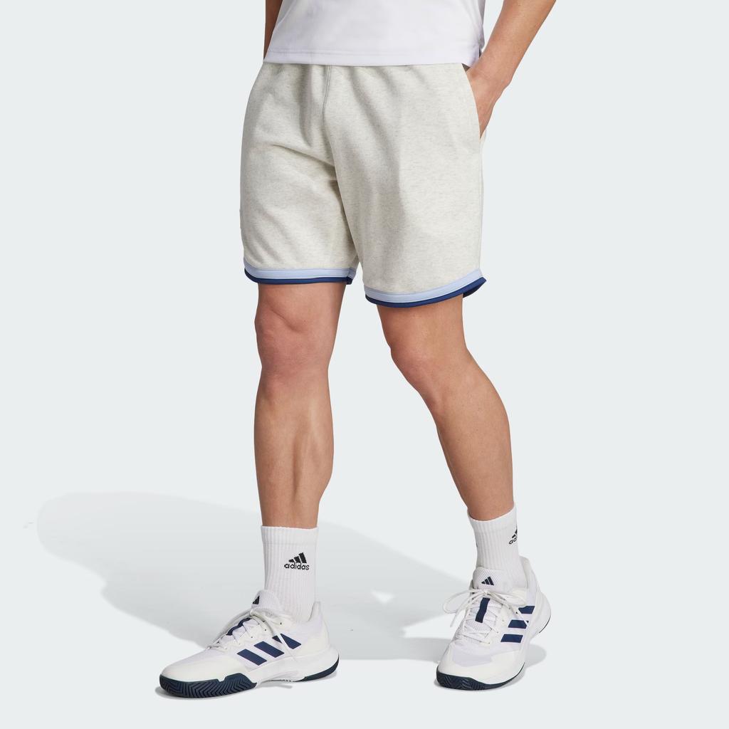 Adidas Clubhouse Premium Tennis Shorts Men Bottoms Mixed White IJ4921