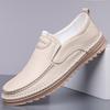 Men's Genuine Leather Shoes 2026 Spring Soft Sole Non Slip Handmade Casual Shoes Fashion Sewing Outdoor Flats Loafers Szie 39-48