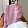 Women's cashmere sweater Qinghe cashmere 30% cashmere 70% wool autumn and winter pullover warm and fashionable