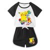 Pikachu Kids' Summer 2023 Short Sleeve T-shirt & Shorts Two-Piece Set