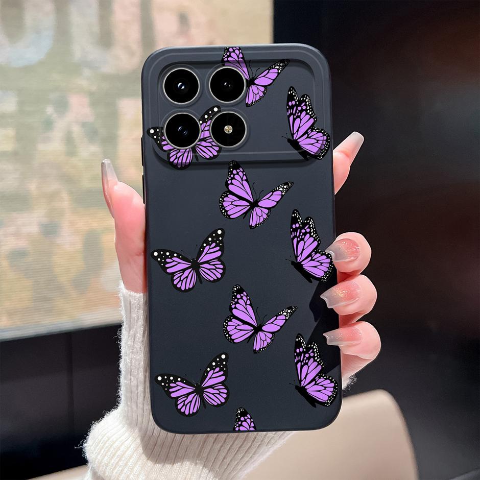 For Xiaomi Poco F8 Pro Ultra Cases Pretty Sweet Girls Liquid Silicone Full Protective Bumper Cover For Poco F8Pro F8Ultra Fundas