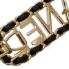 Used CHANEL Hair clip Leather/Light gold