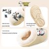Snoopy EVA Kinder Winter Samt Warm Rutschfest Abnehmbar Cartoon Hausschuhe - Eltern-Kind Passend Baumwolle