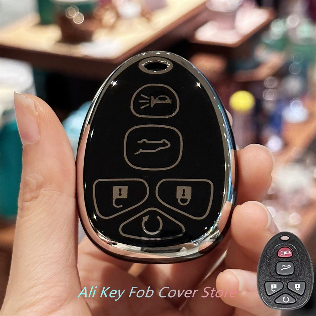 Key Fob Cover with Keyring Car Keychain for Chevy Malibu 2004-2012 Cobalt Pontiac G5 G6 Grand Prix Buick Lacrosse Saturn Aura Sk