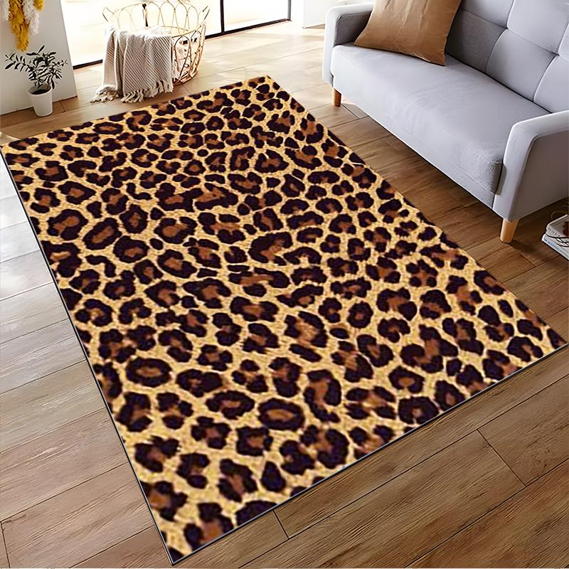 Leopard Print Carpet, Vibrant Animal Pattern for Living Room Decor Suitable for Use As an Anti-slip for Living Room Bedroom Sofas