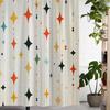 Vintage Star Print Shower Curtain, Machine Washable, Curtains For Windows, Bathroom Decor, Shower Curtains For Bathroom