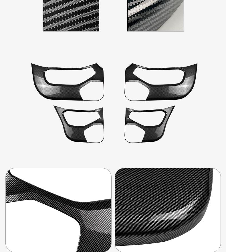 Nio ES6 Car Door Kick Mats - Carbon Fiber Texture Protective Stickers