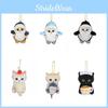 Adorable Shark Cat Plush Doll Cute Shrimp Cat Bag Pendant Soft Stuffed Animal Toy