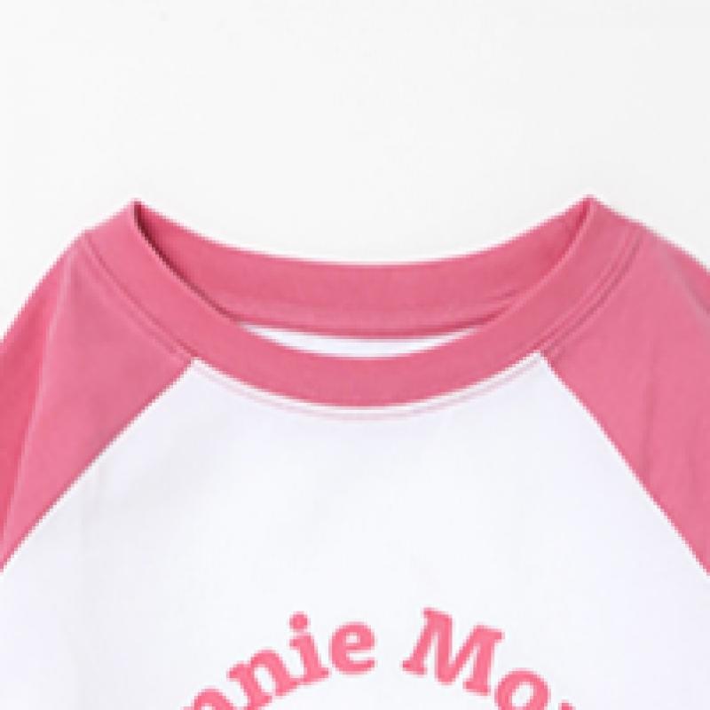 Daiso Disney Minnie Mouse Kids CoTTon Raglan T shirT M
