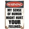 Metal Sign No Stupid People Tin Wall Decor Retro Home Bar Garage Man Cave