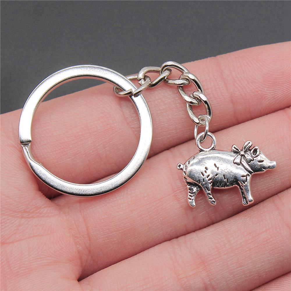 Poultry Farm Chicken Rooster Keychain for Men High Quality Initial New Year Gift Hip Hop Bag Accessory