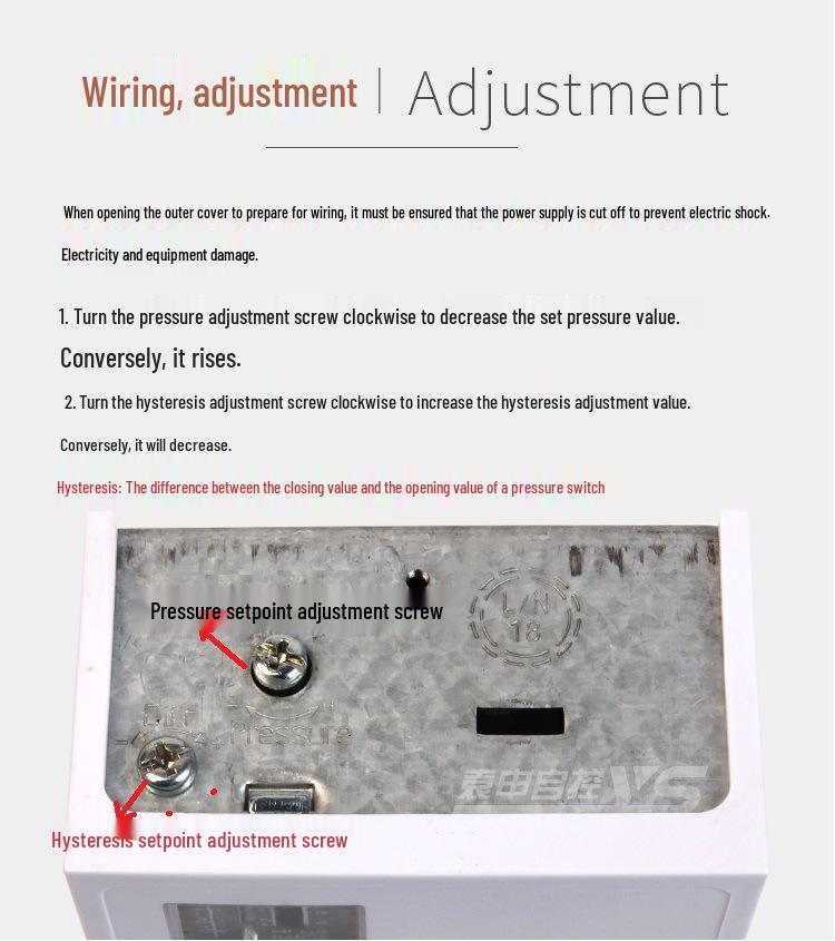 Adjustable Pressure Controller for Air Compressors and Water Pumps - Auto Start/Stop