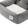 Cozy Pet Car Seat for Small Pets - Simple Setup, Plush Gray Fabric