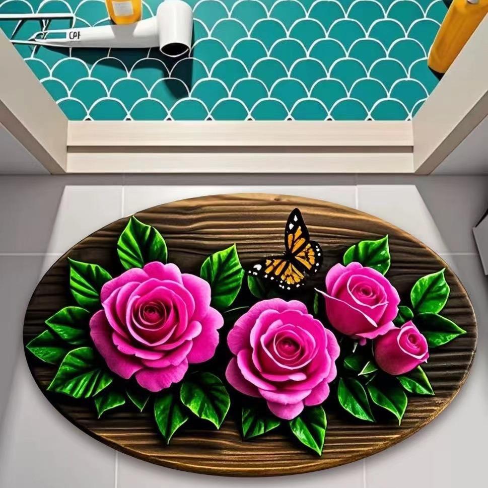 Flower Carpet Living Room Decoration Floor Mat Bedroom Bedside Carpet Coffee Table Sofa Edge Mat