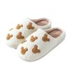 New bear cute cartoon cotton slippers women's winter home indoor non-slip home slippers